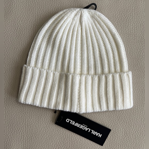 NWT - Karl Lagerfeld Paris Adult Logo Beanie - Picture 3 of 4